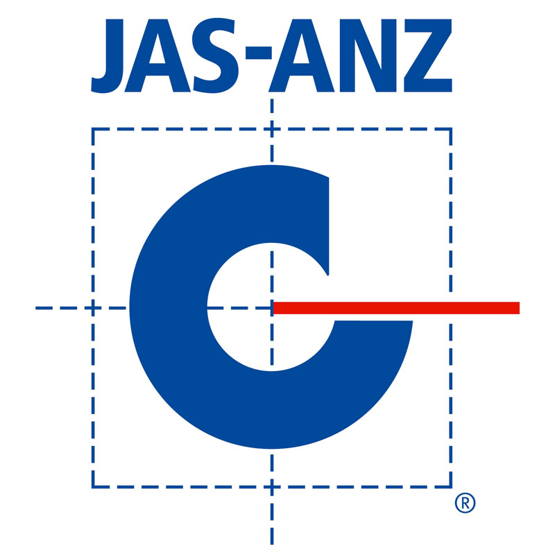 JAS-ANZ Accreditation Logo with URL